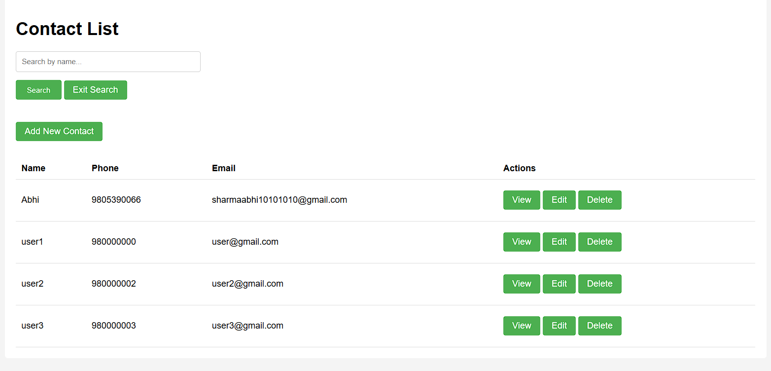 Contact Book Web App(Java) project